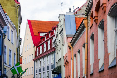 Multi colored residential buildings