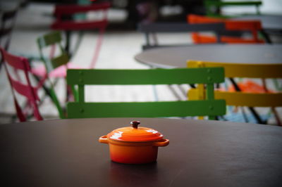 Close-up of toy on table