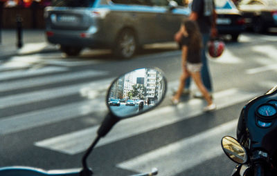 View of vehicles on road