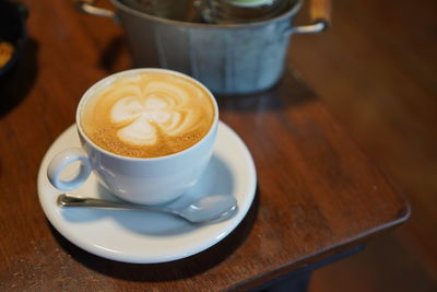 Close-up of coffee on table