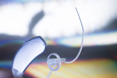 Close-up of bubbles against blurred background