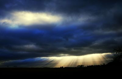 Scenic view of landscape against cloudy sky