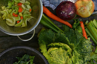 Close-up of pumpkin with vegetables