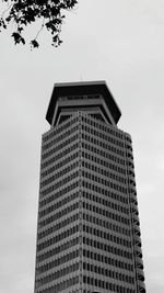 Low angle view of modern building against sky