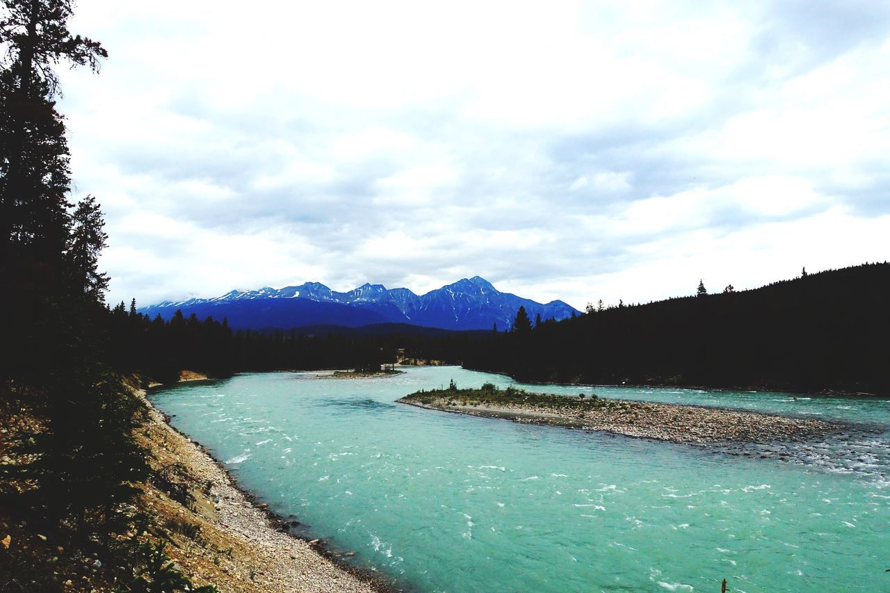 water, sky, scenics - nature, cloud - sky, beauty in nature, tranquil scene, tranquility, mountain, nature, tree, plant, no people, lake, day, non-urban scene, idyllic, mountain range, outdoors, land, turquoise colored