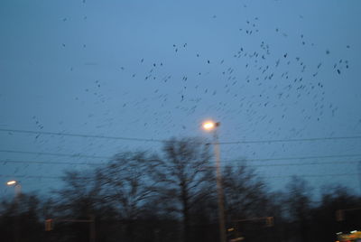 Low angle view of power lines against sky