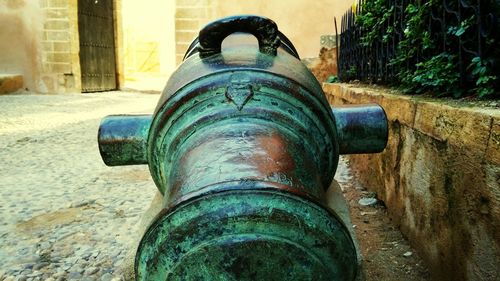 Close-up of old pipe