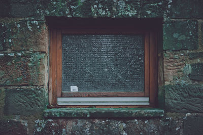 Window of old building