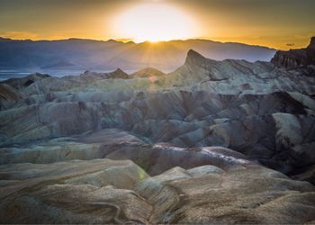 View of landscape at sunset