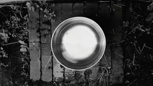 Close-up high angle view of abandoned pipe
