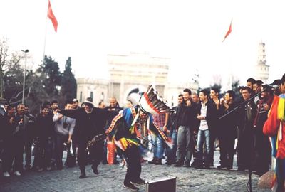Group of people in stadium