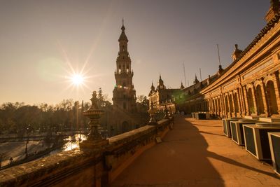 Panoramic view of historic building against sky in city