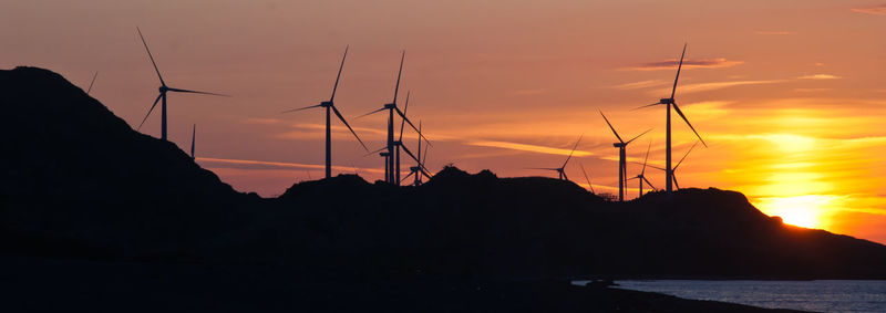 Scenic view of landscape against sky during sunset