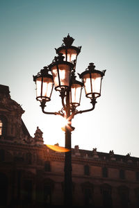 Low angle view of street light