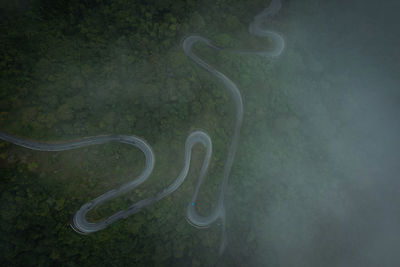 High angle view of road