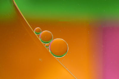 Close-up of bubbles in water