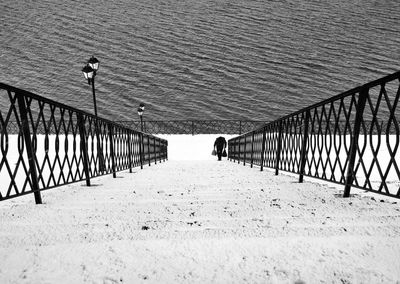 View of pier on sea