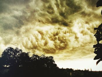 Low angle view of cloudy sky