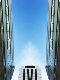 Low angle view of modern building against sky