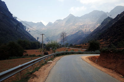 Road passing through mountains