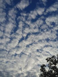 Low angle view of cloudy sky