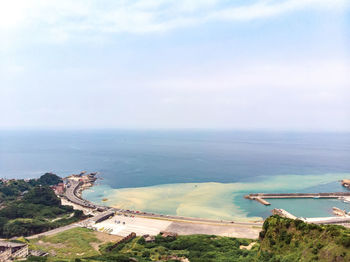 High angle view of swimming pool