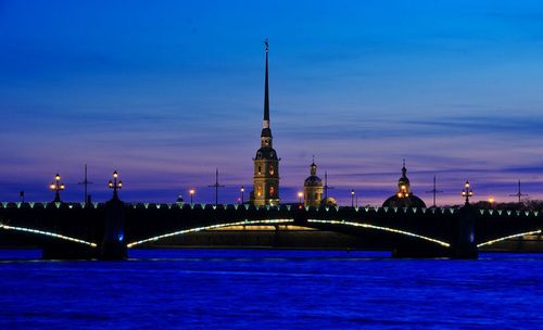 Suspension bridge over river