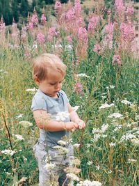Full length of man standing on field