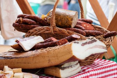 Close-up of breads