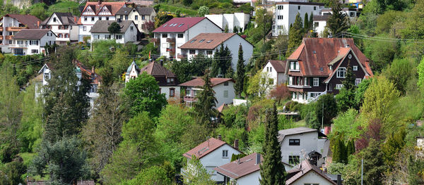 Village in germany on a hillside