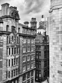 Low angle view of buildings against sky