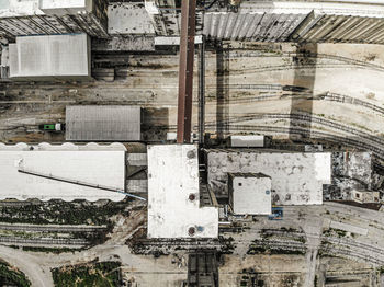 Aerial view of construction site 