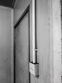 Close-up of metal door