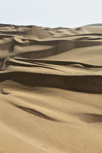 Scenic view of desert against clear sky