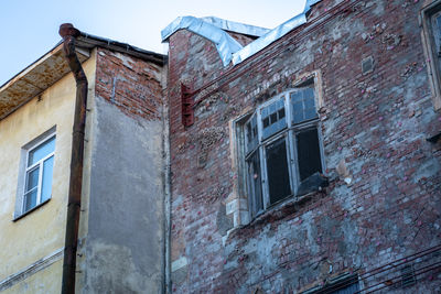 Low angle view of old building
