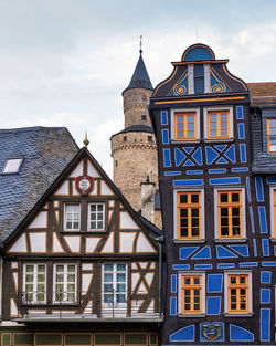 Picturesque german medieval colorful architecture in idstein, hesse, germany