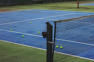 View of playing ball on field