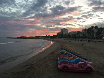 View of sea at sunset