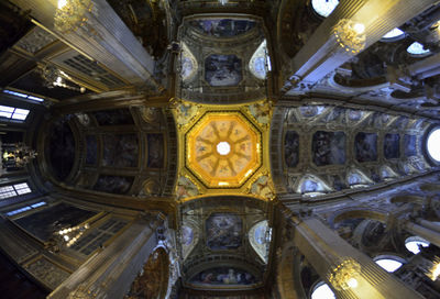 Low angle view of cathedral ceiling