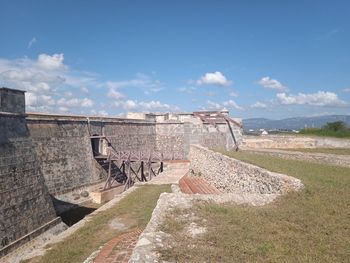 View of old ruins against sky