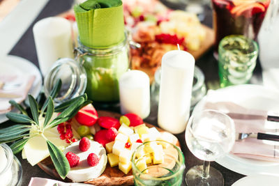 Close-up of various vegetables on table