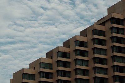 Low angle view of residential building against sky