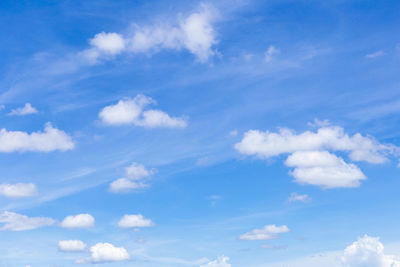 Low angle view of clouds in sky