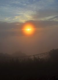 Scenic view of landscape against sky during sunset