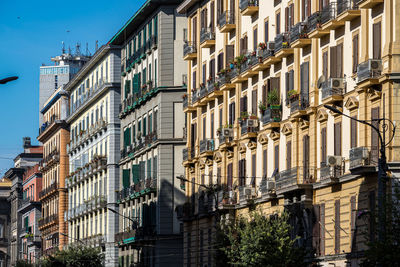 Low angle view of residential buildings