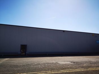 View of building against clear blue sky