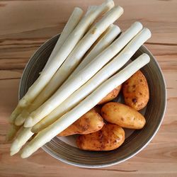 Close-up of vegetables in bowl on table