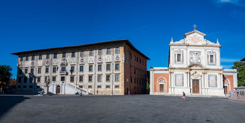 View of historic building against blue sky