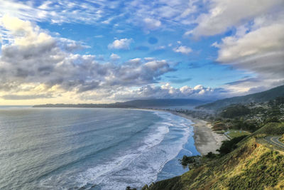 Panoramic view of beach against sky