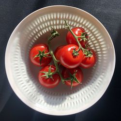 Directly above shot of food in plate on table